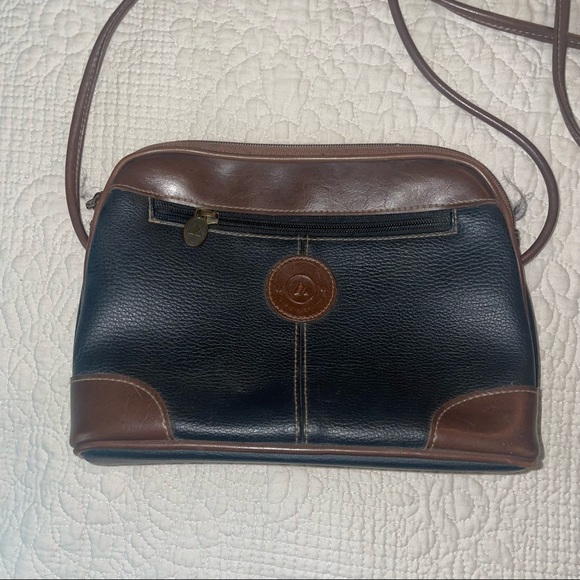 Liz Claiborne Brown and Blue Leather Purse - Picture 4 of 6